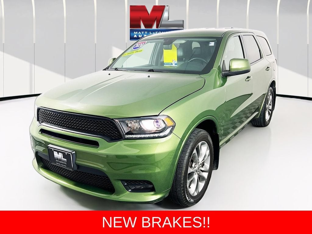2020 Dodge Durango GT AWD in Green — front three-quarter view