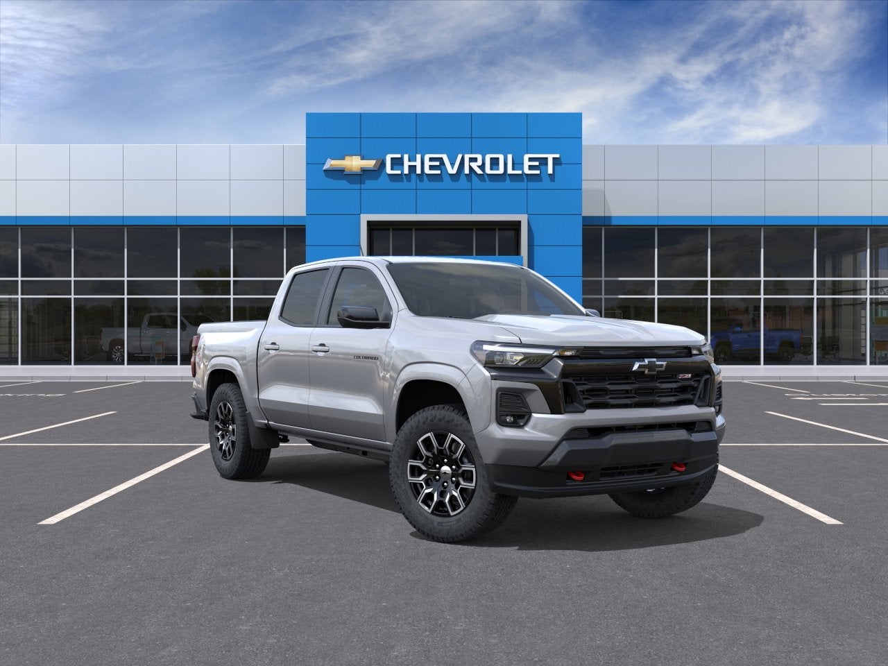 2026 Chevrolet Colorado Z71 in Sterling Gray Metallic — front three-quarter view