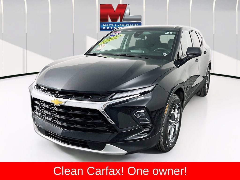 2025 Chevrolet Blazer 2LT in Black — front three-quarter view