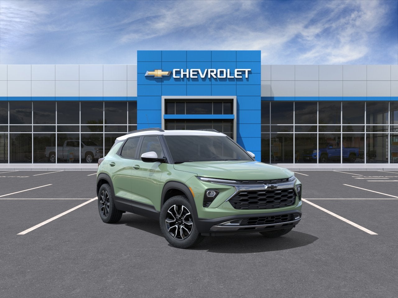 2026 Chevrolet Trailblazer ACTIV in Cacti Green — front three-quarter view